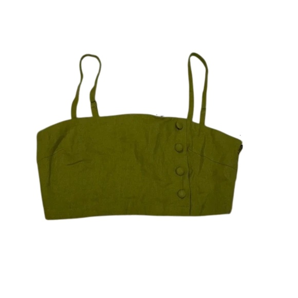 Forever 21 Co-Ord Two Piece Set Crop Top + Midi Skirt w/ Side Buttons - Large - Picture 5 of 5